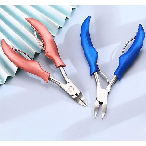 Stainless Steel Nail Correction Nippers Cuticle Scissors Dead Skin Dirt Remover for Ingrown Toenails Paronychia Nail Trimmer