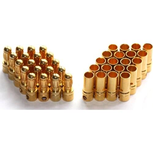 Banana Plug 20 Pairs 2mm / 3.5mm / 4.0mm Gold-plated Banana Plug Motor Electronic Connector free shipping