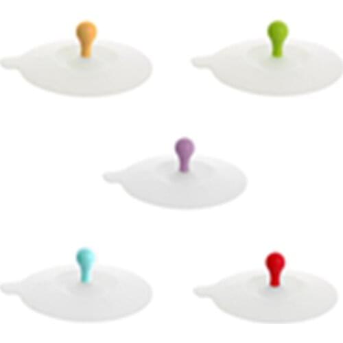 Silicone Clip Spoon Ceramic Cup Cover Lid Food-Grade Holder Anti-Dust Bowl Seals Safe Healthy For Glass Mugs Fast Delivery