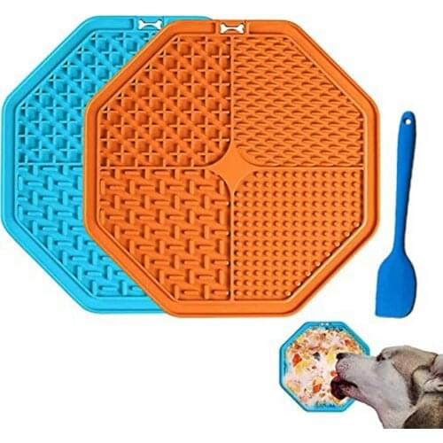 4 In 1 Silicone Pet Tableware Slow Food Bowl With Suction Cup Dog Licking Pad Split Design Licking Pad
