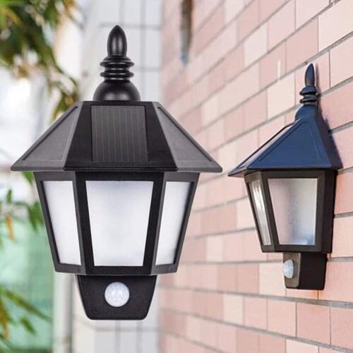 Solar Light Outdoor Wall Lamp Porch Street Courtyard Garden PIR Motion Sensor Led Solar Landscape Decoration Lighting Waterproof