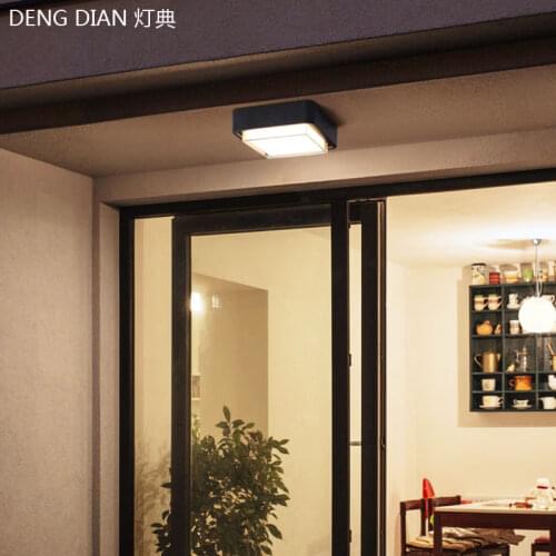 Modern Outdoor Llighting Celling Led wall lamp corridor wall lights Waterproof aluminum square balcony porch light 12W hallway