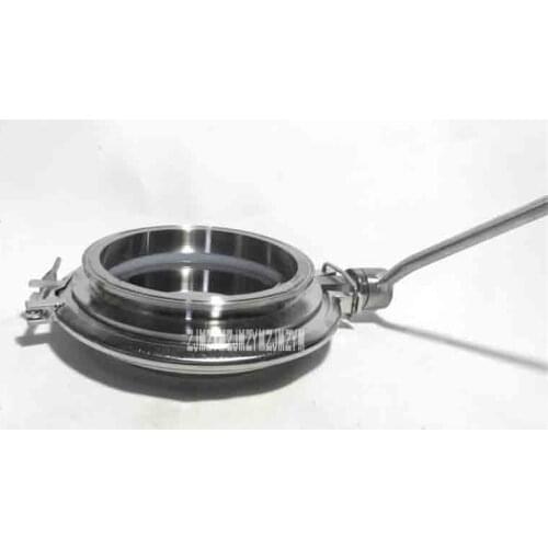 SS304/SS316L Stainless Steel Turnover Hopper Hygienic Quick-install Valve DN250 Manual Welding Ends Powder Butterfly Valve 256mm