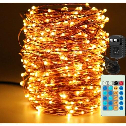 LED String Lights Outdoor Copper Wire Xmas Fairy Garlands Lights DC12V 10M 20M 30M 50M 100M for Garden Party Holiday Decoration