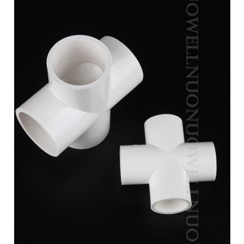 10 pcs High Quality PVC Connector Garden irrigation Pipe Adapter PVC Equal Cross Agriculture Water Supply System Tube fittings