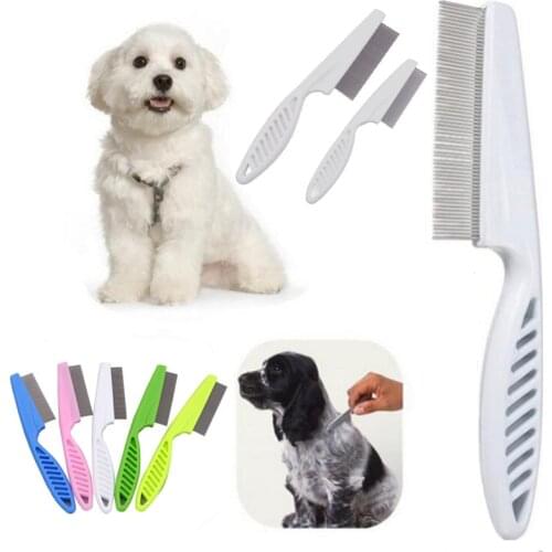 Protect Flea Comb For Cats Dogs Pet Stainless Steel Comfort Flea Hair Grooming Tools Deworming Brush Short Long Hair Fur Remove