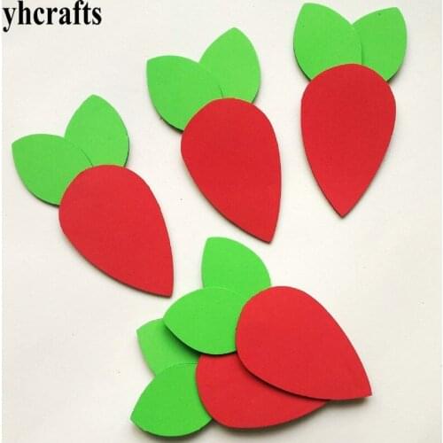 1bag/LOT Foam carrot without stickers Creative activity kit Wall stickers Kids room ornament Early learning educational toys OEM
