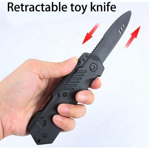 1PCS 20cm Trick Dagger Knife Retractable Telescopic toy knife Fun Joke Prank