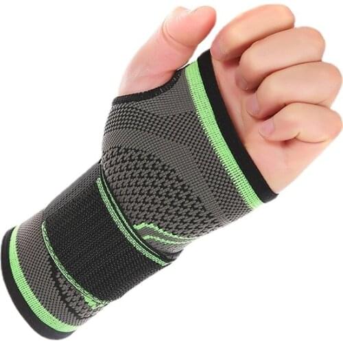 1pc 3D Weaving Pressurized High Elastic Bandage Fitness Yoga Wrist Palm Support Crossfit Powerlifting Gym Palm Pad Protector