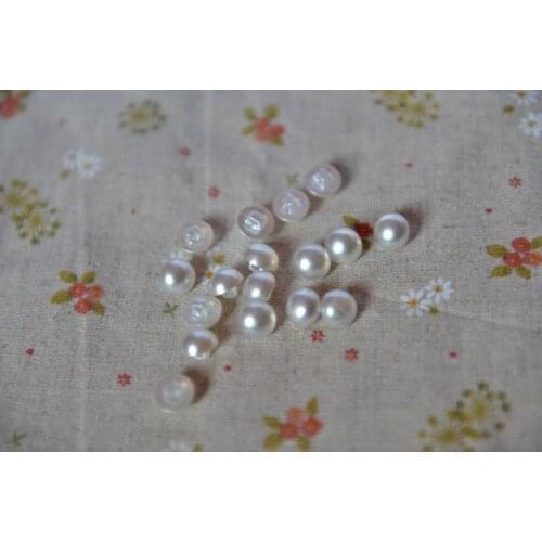 10pcs/lot Silver Color Clothing DIY Handmade Nickel-Free Apparel Accessory Semicircle Imitation Pearl Buttons Fashionable Cheap