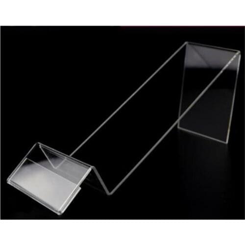 Shoes Store Display Props Shelf Clear Acrylic Shoes Display Stand Rack Sandal Display Holder With Price Tag Label Frame 10pcs