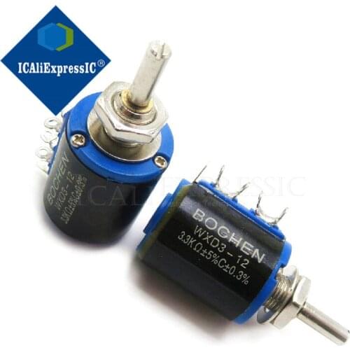 2PCS WXD3-12 1W 3K3 3.3K ohm WXD3-12-1W 5 ring multi-circle precision wire-wound potentiometer In Stock