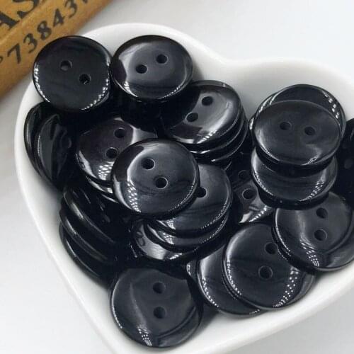 20 pcs black New 22mm 2 holes Plastic Button/Sewing lots Mix-Free Shipping PT277