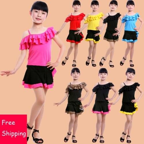Children Samba Dance Costumes Girls Costume Ballroom Dancing Kids Fancy Dress Latina Tango Clothes New Latin Dress Free Shipping