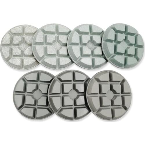 DT-DIATOOL 7pcs Dia 80mm/3" Resin Bond Diamond Concrete Polishing Pads Sanding Disc for Polisher Grinding Disc