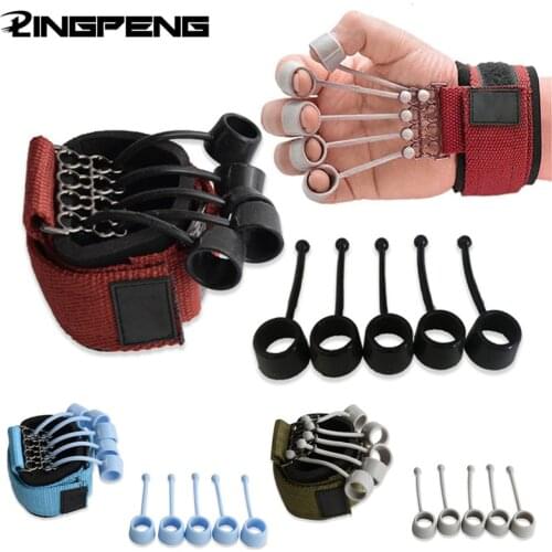 Hand Gripper Finger Expander Finger Trainer Finger Exerciser Resistance Bands Fitness Finger Force Grip Device Hand Training