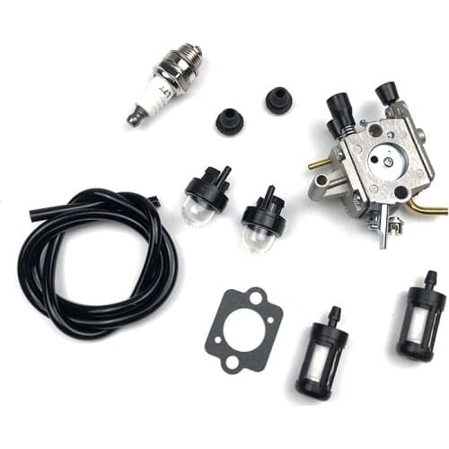 Lawn Mower Carburetor Carb Kit For Stihl FS250 FS120 FS200 FS300 Primer Bulb Fuel Filter Line Carburetor Repair Accessories