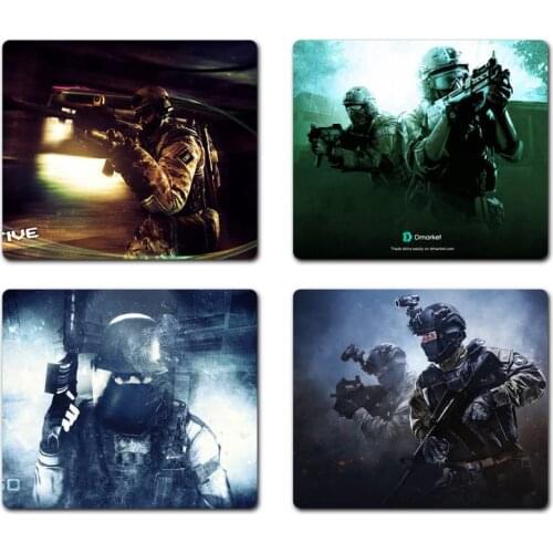 CS go Natural Rubber Gaming mousepad Desk Mat Non slip Cushion Square Thickness 2mm