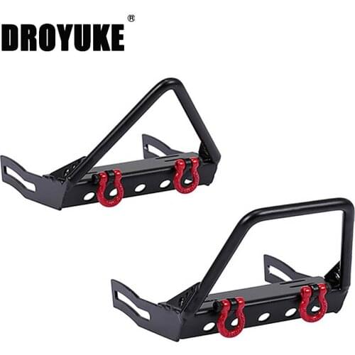 Droyuke Metal RC Rock Crawler Car Front Bumper for 1/10 RC Crawler Axial SCX10 Traxxas TRX4 D90 D110 CC01 Car Upgrade parts