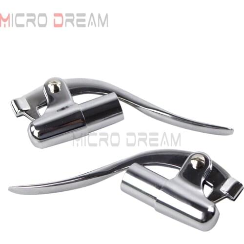 1 Pair Motorcycle Chrome Handlebar Control Levers 1" 25mm Brake Clutch Motorbike for Harley Cafe Racer Chopper Bobber Custom