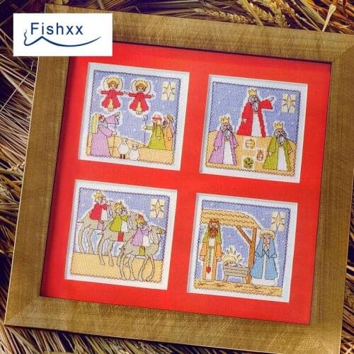 Fishxx Cross Stitch Kit European magazine series Crazy79-1 Sunday cartoon characters four cute paintings