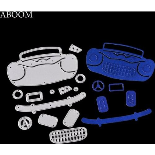 ABOOM Hot Sale Radio Design Metal Die Cut Stencil For DIY Scrapbooking Paper Album Christmas Craft Cutting Dies Paper Mold