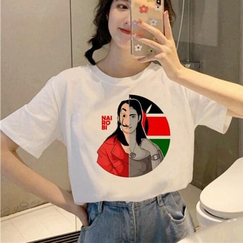 New Money Heist Women La Casa De Papel Tshirt Women Casual Dali Mask Casa De Papel T-shirt Top The House of Paper T Shirt