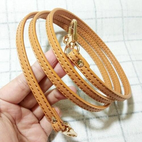 Wholesale 20PCS DIY Genuine Leather Bag Strap 0.7*120CM Bag Accessories For Brand Bag Golden Hardware Good For Resell