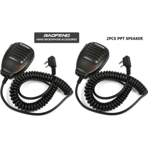 2pk original baofeng PTT Speaker Mic ham radio handheld Microphone for Two Way Radio Walkie Talkie UV-5R UV-5RE BF-UVB2 BF-888S