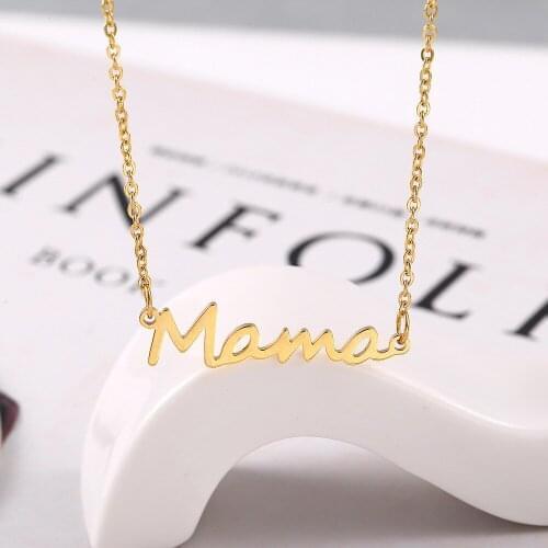 Europe And The United States Selling Mother Stainless Steel Letter Necklace Gift To Mother