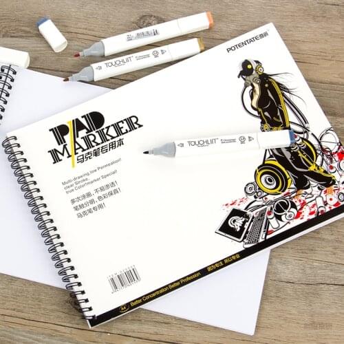 POTENTATE 32 Sheets 120gsm A4 A5 Marker Pad Sketch book Stationery Notepad Set For Drawing Book Manga Art Supplies
