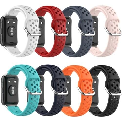 Breathable Silicone Watch Band Wrist Strap for -HUAWEI Watch Fit Smart Watch X7JB