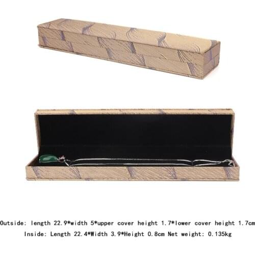 High Quality Gold Long Chain Jewelry Packaging Storage Box Women Wedding Ring Pendent Bracelet Earring Show Jewellery Organizer