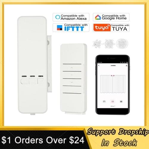 WiFi Tuya DIY Smart Motorized Chain Roller Blinds Shade Shutter Drive Motor for Alexa Google Home APP + RF + Voice Control Week