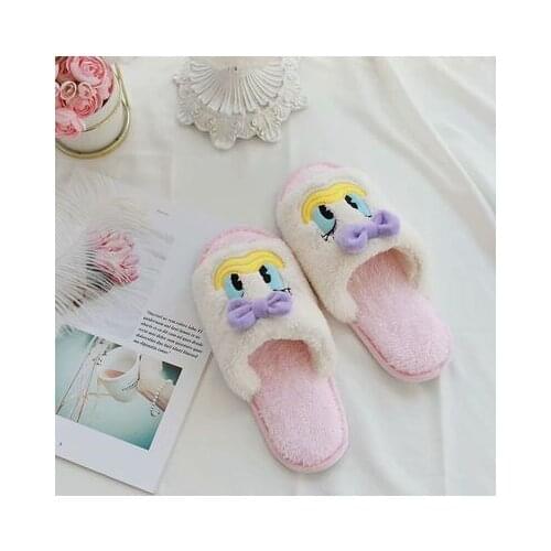 Disney Mickey mouse wool cute cartoon slippers home spring and autumn indoor non-slip floor slippers home girls slippers