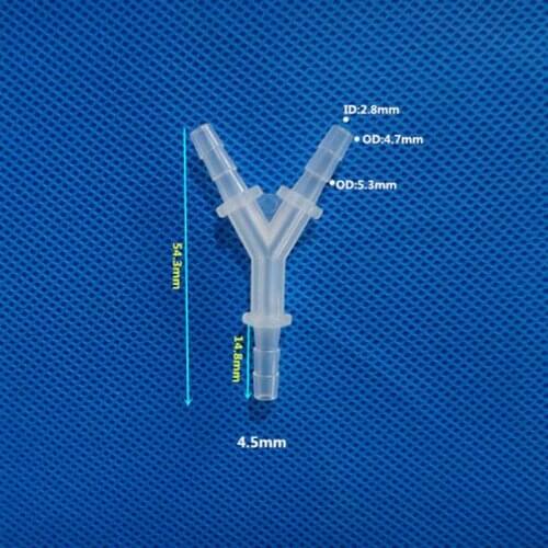 4.5mm Plastic Pipe Fitting Pagoda Barbed Equal 3 Way Y-type Hose Connector Tee Tube Joint for Garden
