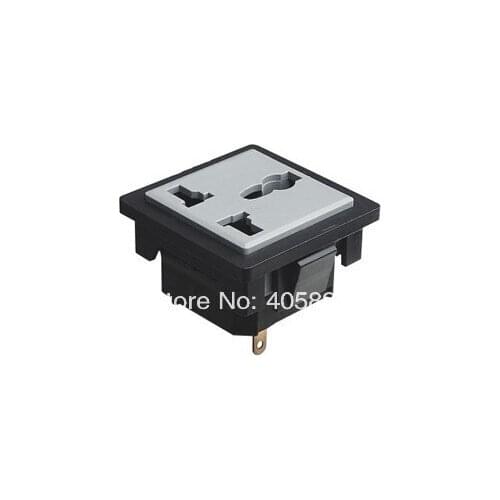 3Pins AC power universal socket,computer chassis external socket outlet