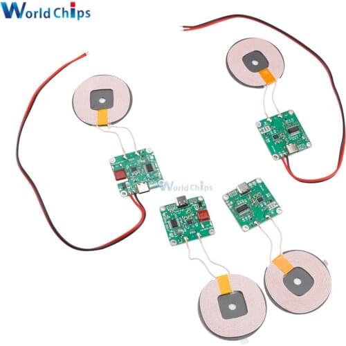 DC 5V 9V 12V 20W Type-C High Power Fast Charging Wireless Charger Transmitter Circuit Board Coil Charger Module O-8mm 0-10mm