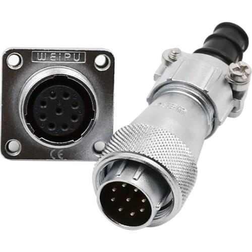 WEIPU WF16 TI+Z M16 Waterproof AC DC Aviation Power Connector 2 3 4 5 7 9 10 Pin Auto Car Ebike Motorcycle Strip Lighting Jack