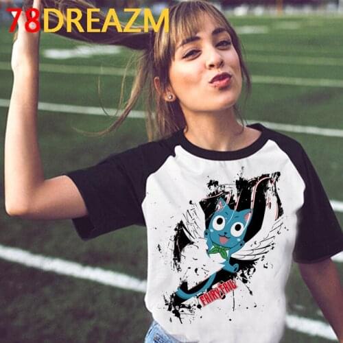 Fairy Tail clothes female kawaii streetwear print casual plus size t-shirt clothes vintage