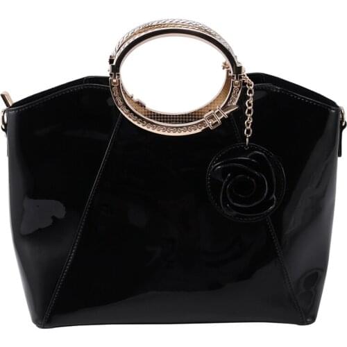 Womens Handbags Fashion High Capacity Patent Leather Casual Crossbody Top-Handle Shoulder Bags