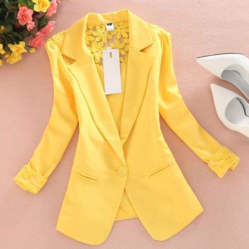 2021 Summer New Small Suit Womens Self-Cultivation Lace Blazer Fashion Casual Middle-Sleeved Short Jacket