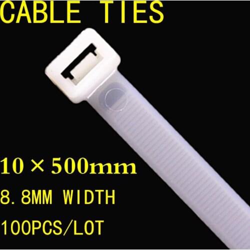 10*500mm National Standard 8.8mm Width White/Black Fixed Wire Wire Harness Fixed Pedestal 100pcs/lot