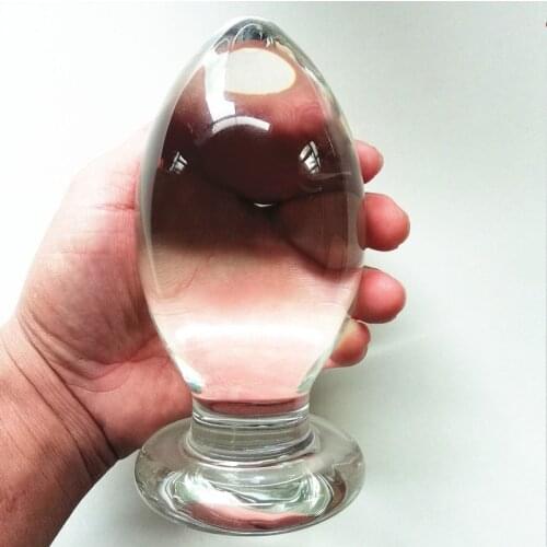 7CM Width Crystal Glass Huge Anal Plug Balls Big Butt Plugs Anus Dilator Dildo Adult Female Vagina Masturbator Prostate Massage