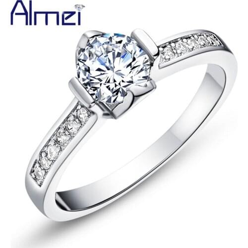 Кольца с фианитами для женщин Almei China At AliExpress