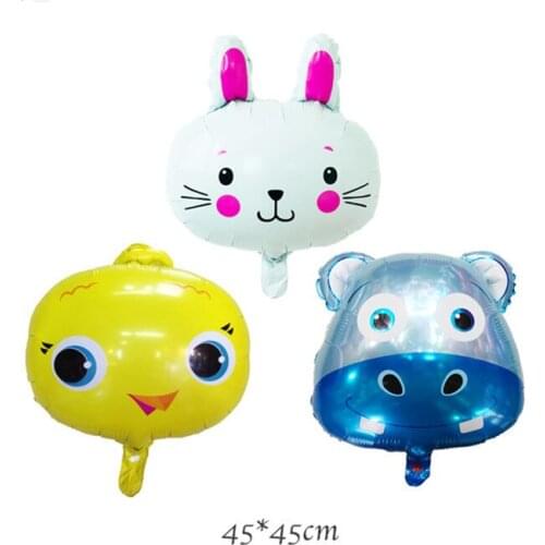 Hippo Chicken Rabbit birthday party balloon Animal balloon wedding decoration wholesale aluminum balloons toy