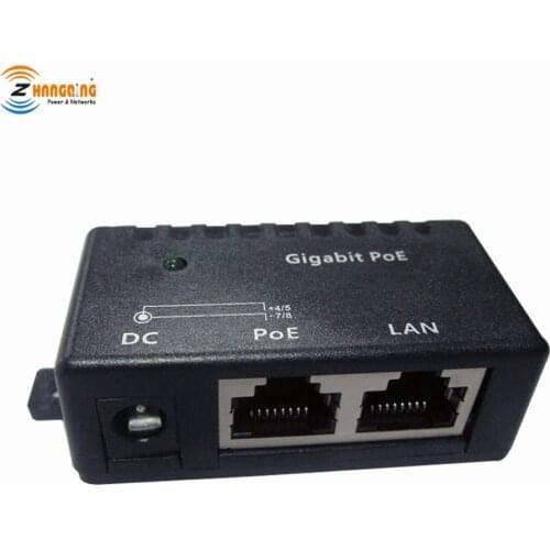 Free Ship Passive PoE injector Gigabit 10/100/1000 Mbps Wall Mount Network Patch Panel for Hikvision IP Camera, VOIP, WiFi AP