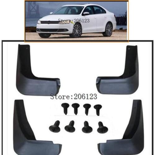 Set Mud Flaps For VW Jetta Mk6 A6 2011 2012 2013 2014 Vento Sedan Mudflaps Splash Guards Front Rear Mud Flap Mudguards Fender