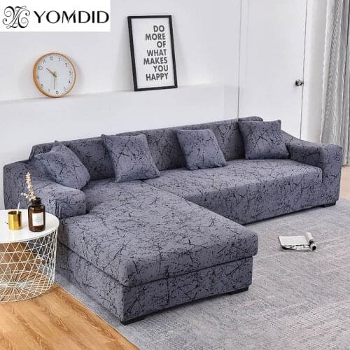 Sofa Cover Striped Couch Cover Elastic Sofa Cover for Living Room Pets Corner L Shaped Chaise Christmas Sofa Slipcover 1PC