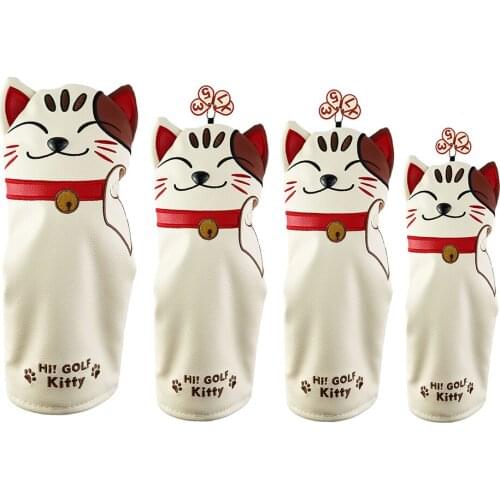 Golf Headcover for Driver Fairway # 1 # 3 # 5 Ut Hybrids Woods Clubs 4pcs